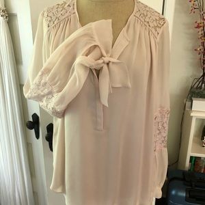 Rebecca Taylor Floral Lace Blouse